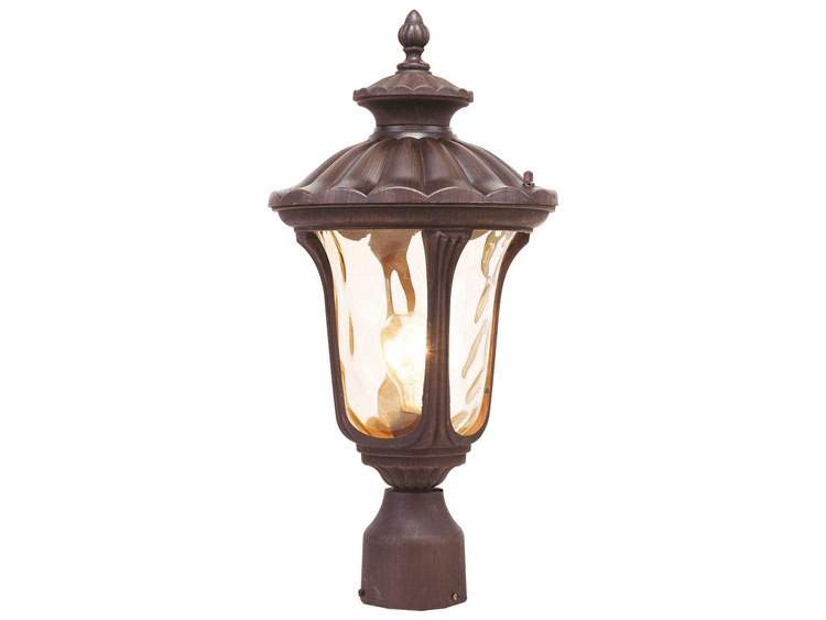 Photos - Floodlight / Street Light Livex Lighting Oxford 1 - Light Outdoor Post in Imperial Bronze 7655-58