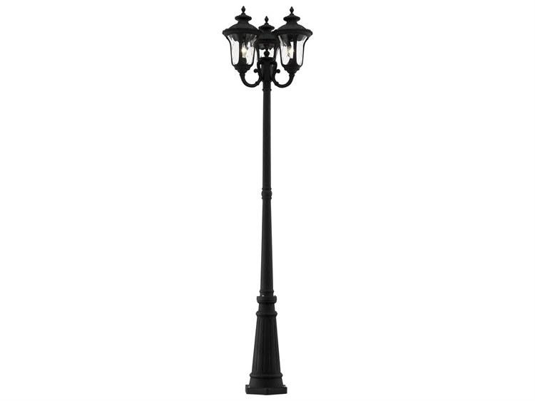 Livex Lighting Oxford 3-Light Outdoor Post Black 3