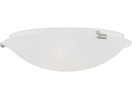 Livex Lighting Oasis 4-Light Brushed Nickel Glass Bowl Flush Mount