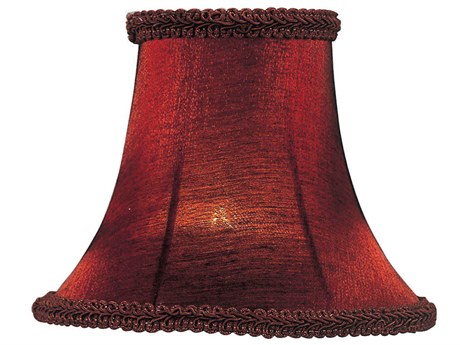 Livex Lighting Red Silk Bell Clip Shade