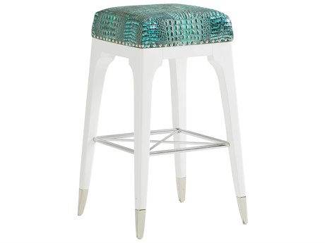 Lexington Avondale Leather Maple Wood Bar Stool