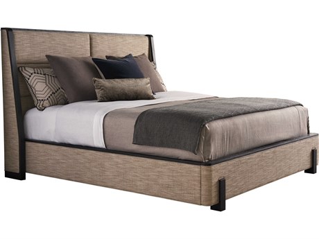 Lexington Zanzibar Delaney Tunis Brown Upholstered Queen Panel Bed