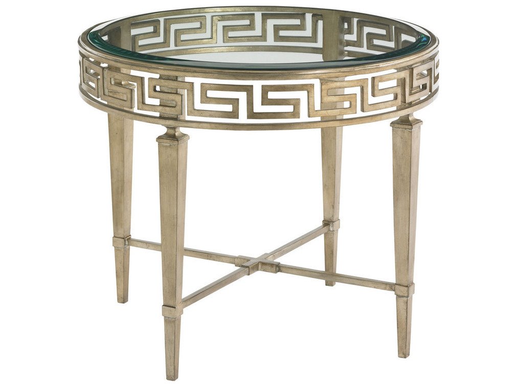 Lexington Tower Place Aston 28'' Wide Gold Leaf Round End Table LX010706951