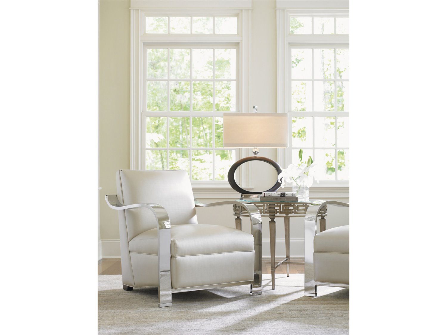 Lexington Tower Place Aston 28'' Wide Gold Leaf Round End Table LX010706951