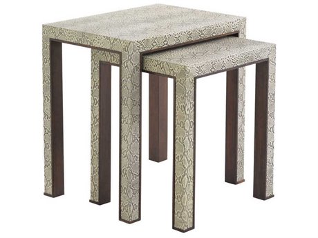 Lexington Tower Place Rectangular Leather End Table
