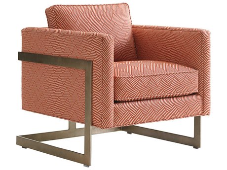 Lexington Shadow Play Orange Fabric Accent Chair