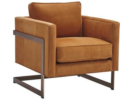 Lexington Shadow Play Orange Leather Accent Chair