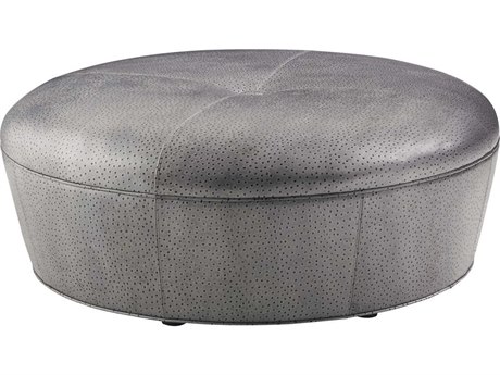 Lexington Carrera Gray Leather Ottoman
