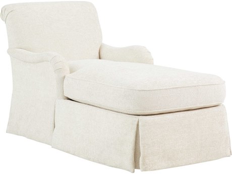 Lexington Silverado Walnut Cream Upholstered Chaise
