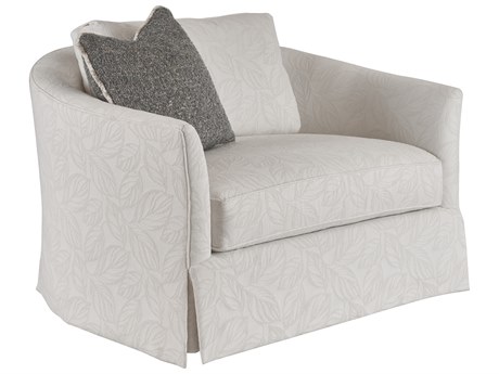 Lexington Veneto Swivel Cream Fabric Club Chair