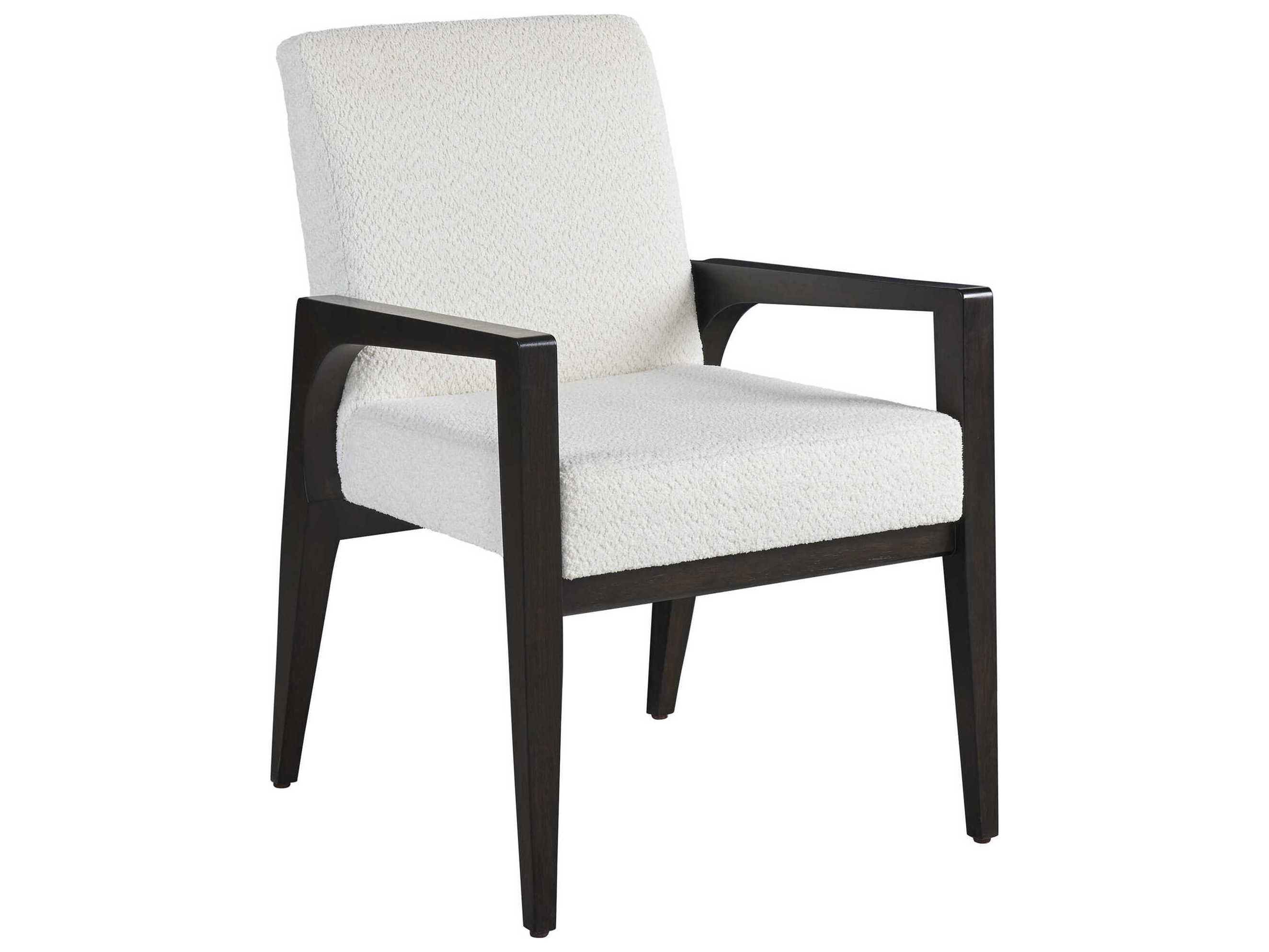 Lexington Zanzibar Latham White Upholstered Arm Dining Chair