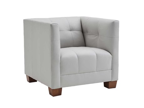 Lexington Kitano Gray Leather Accent Chair