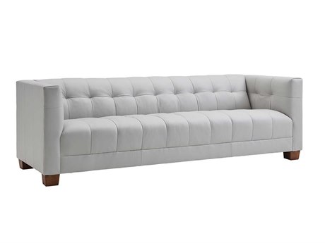 Lexington Kitano Gray Leather Sofa