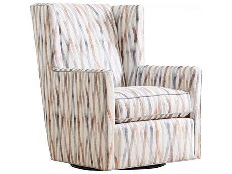 Lexington Upholstery Swivel Fabric Accent Chair