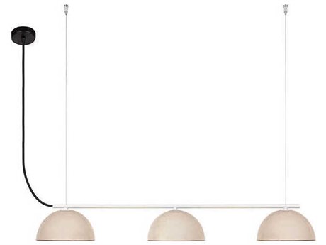 Luxcambra Absis 3-Light White Dome Island Pendant