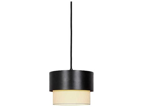 Luxcambra Kan 1-Light Black Drum Mini Pendant