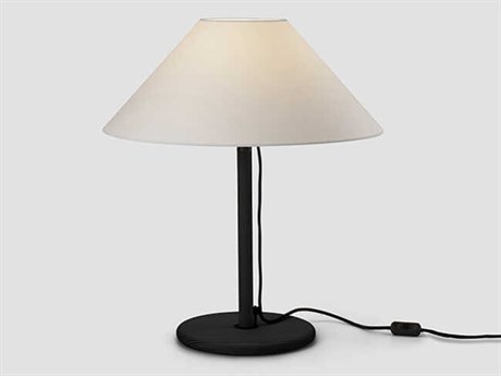 Luxcambra Clasica Pinewood Melis Painted Black Scroll White Parchment Table Lamp