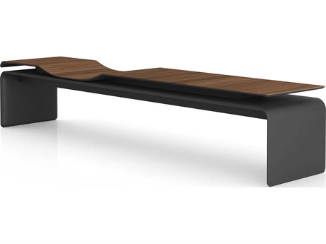 Luxcor Modluxe Bathurst Bench in Walnut and Metallic Graphite