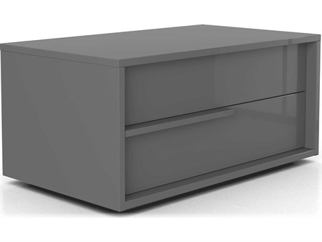 Luxcor Modluxe Harrow Nightstand Glossy Dark Gull Gray / Right-Facing