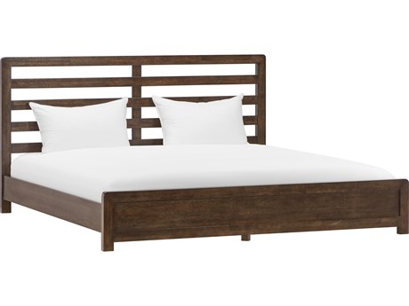 Luxecor Atelier Brown Oak Wood King Platform Bed