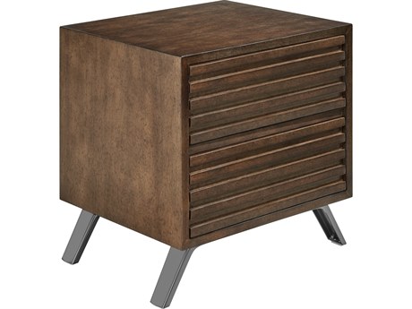 Luxecor Atelier 2-Drawers Brown Oak Wood Nightstand