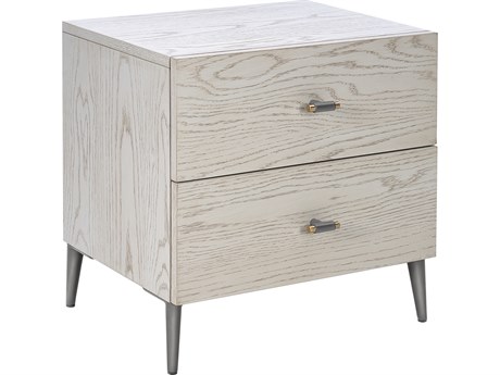 Luxecor Atelier 2-Drawers White Oak Wood Nightstand