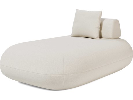 Luxcor Modluxe Ferrara Round Armless Chaise in Vanilla Boucle