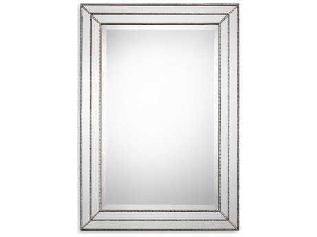 Luxecor Illumination Metallic Silver Rectangular Wall Mirror