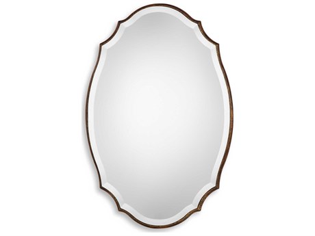Luxecor Illumination Antiqued Bronze Gold Oval Wall Mirror