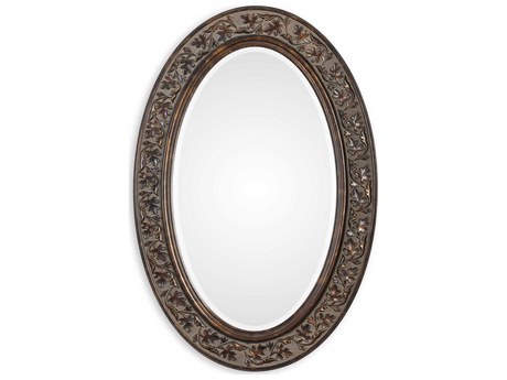 Luxecor Illumination Bronze Antique Gold Oval Wall Mirror
