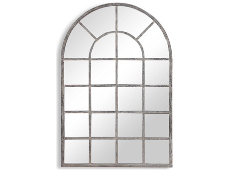 Luxecor Illumination Antique Rustic Gray Wall Mirror