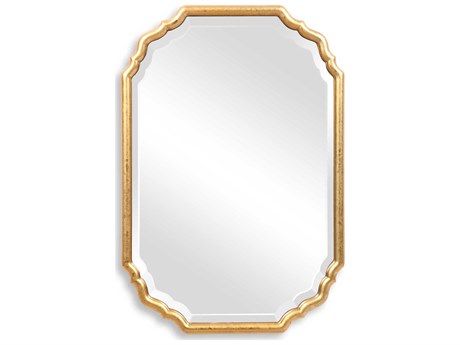 Luxecor Illumination Metallic Gold Leaf Wall Mirror