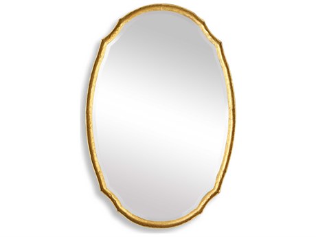 Luxecor Illumination Gold Leaf Oval Wall Mirror