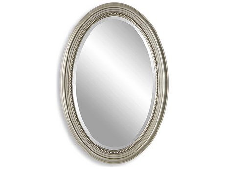 Luxecor Illumination Metallic Silver Oval Wall Mirror