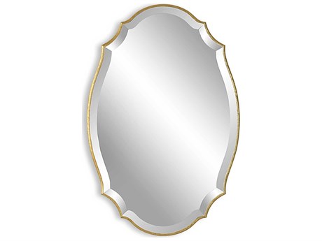 Luxecor Illumination Metallic Gold Leaf Wall Mirror
