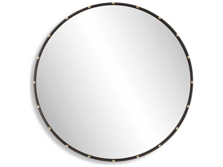 Luxecor Illumination Dark Bronze Gold Round Wall Mirror