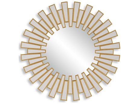 Luxecor Illumination Gold Leaf Sunburst Wall Mirror