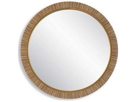 Luxecor Illumination Natural Gold Round Wall Mirror