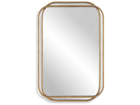 Luxecor Illumination Brushed Gold Silver Rectangular Wall Mirror