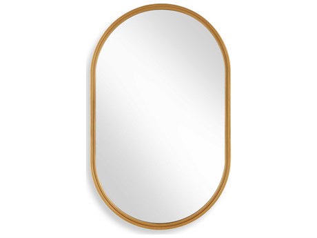 Luxecor Illumination Brushed Gold Oval Wall Mirror