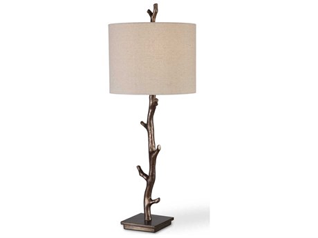 Luxecor Illumination Dark Bronze Silver Drum Hardback Rolled Edge Buffet Lamp