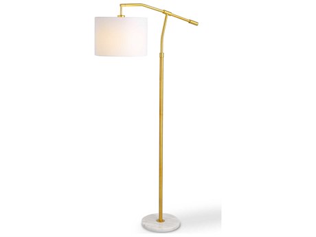 Luxecor Illumination Gold Round Hardback Shade Floor Lamp