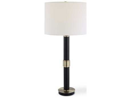 Luxecor Illumination Black Gold Drum Hardback Buffet Lamp