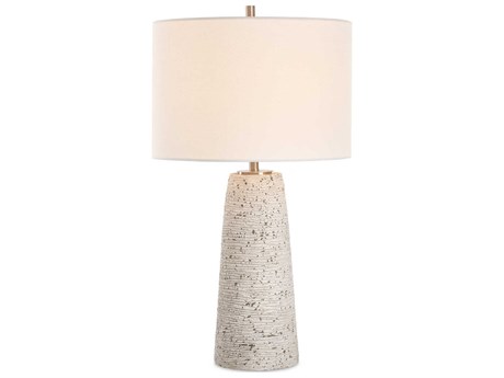 Luxecor Illumination Drum Hardback Rolled Edge Gray Buffet Lamp