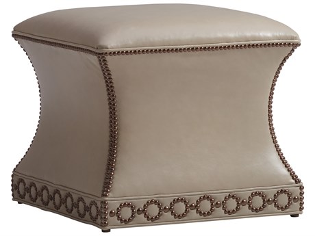 Lexington Carlyle Merino Leather Ottoman