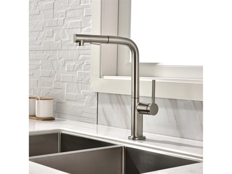 Maestro BathMeraviglia Modern Kitchen Faucet with 2 Jets  Brushed Nickel