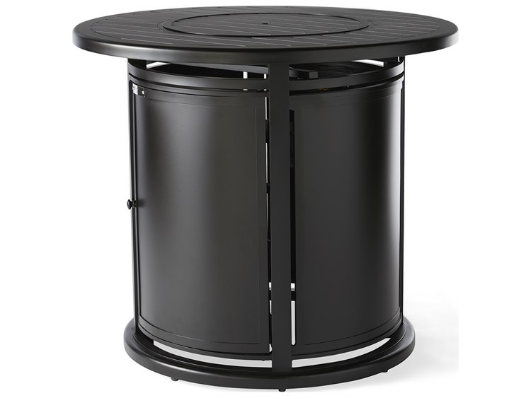 Mallin Pasa Robles Firepit Tables F-top Aluminum Round Fire Pit Table