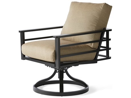 Mallin Sarasota Aluminum Swivel Rocker Dining Arm Chair