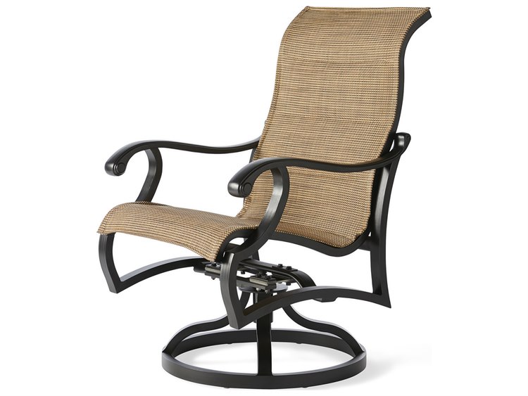 Mallin Volare Padded Sling Cast Aluminum Dining Chair