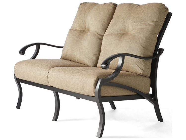 Mallin Volare Cushion Cast Aluminum Outdoor Loveseat